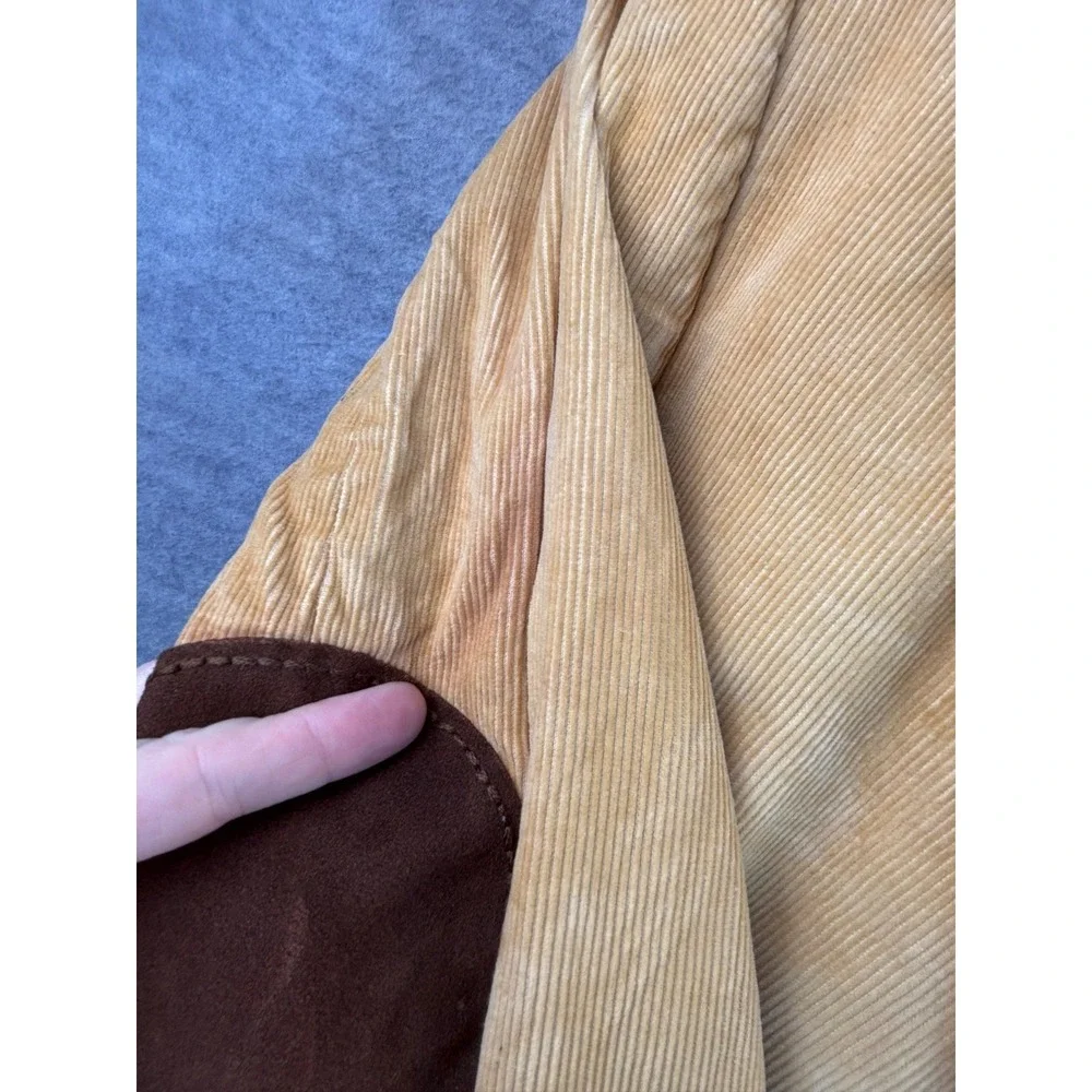Vintage Blazer Sport Coat‎ 46R* Jacket Tan Corduroy Elbow Patches Distressed